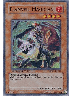 Flamvell Magician - HA01-EN008 - Super Rare 1st Edition