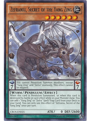 Zefraniu, Secret of the Yang Zing - CROS-EN025 - Rare Unlimited