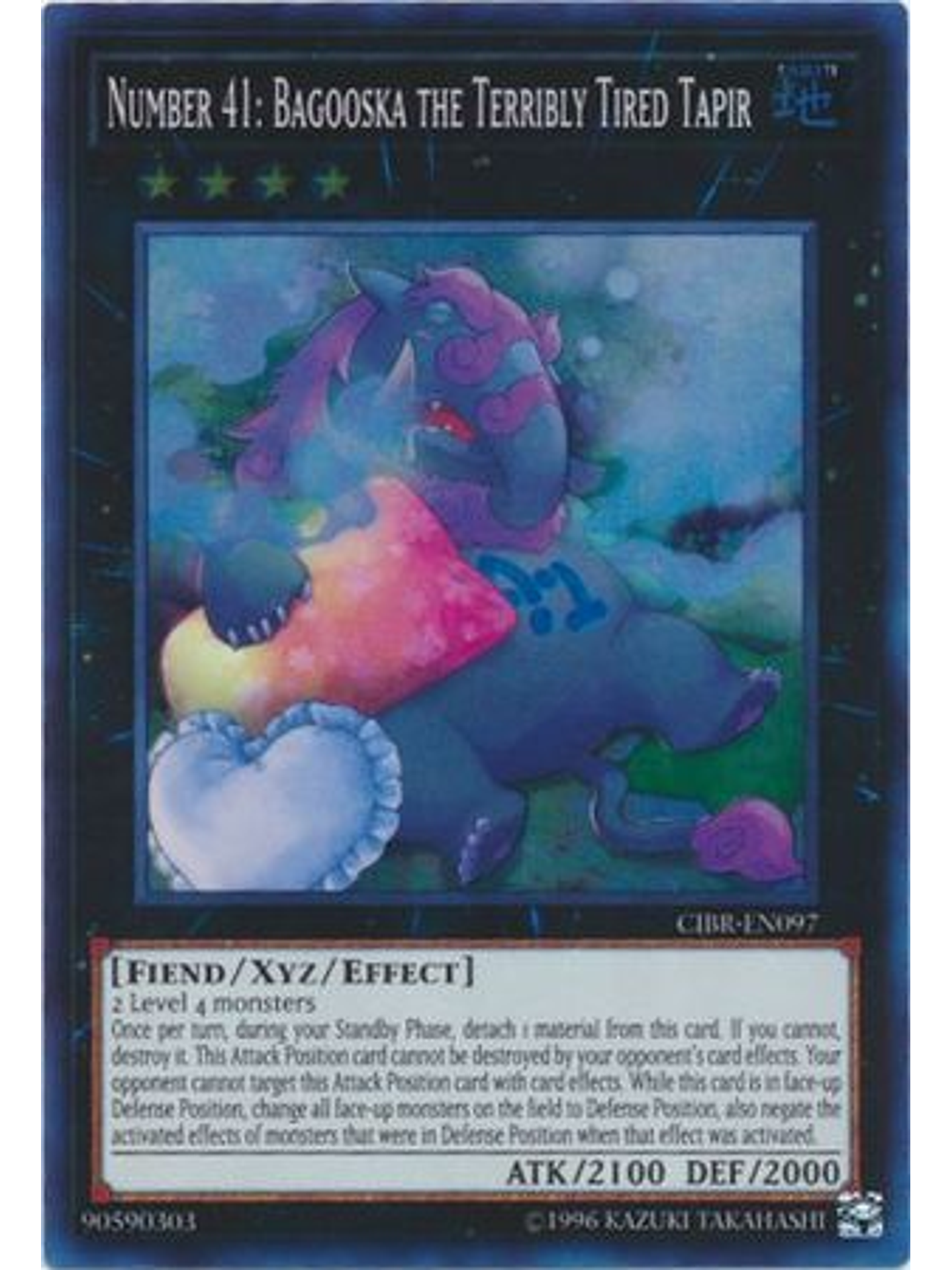 Number 41: Bagooska the Terribly Tired Tapir - CIBR-EN097 - Super Rare Unlimited 1