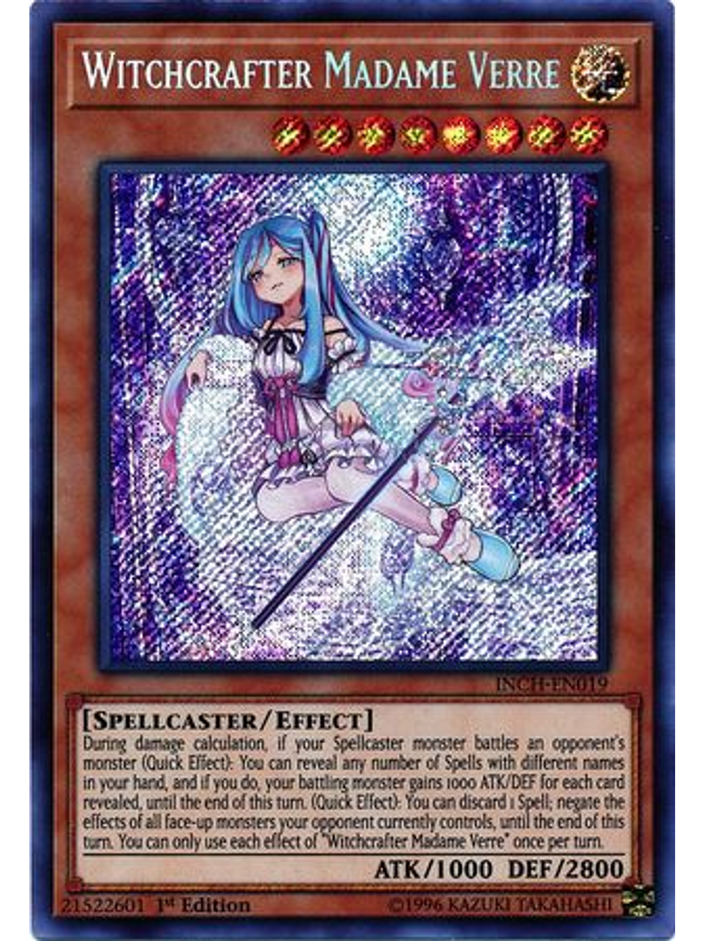 Witchcrafter Madame Verre - INCH-EN019 - Secret Rare 1st Edition 1