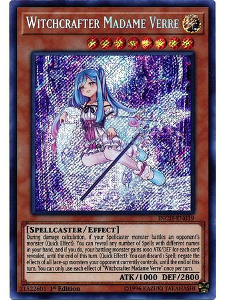 Witchcrafter Madame Verre - INCH-EN019 - Secret Rare 1st Edition 1