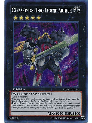 CXyz Comics Hero Legend Arthur - NUMH-EN042 - Secret Rare 1st Edition