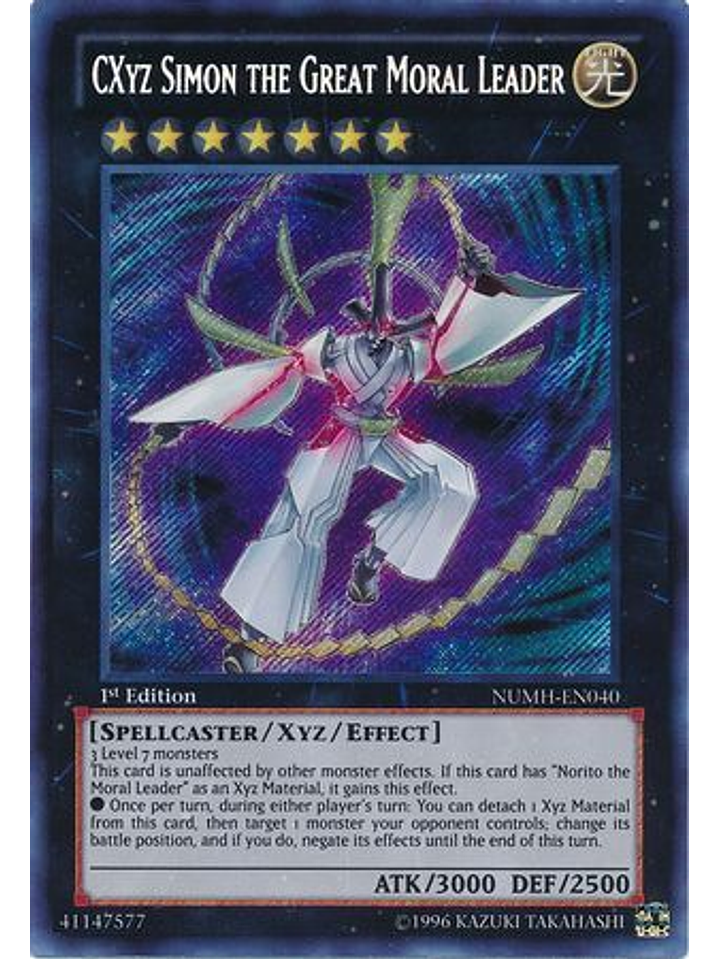 CXyz Simon the Great Moral Leader - NUMH-EN040 - Secret Rare 1st Edition 1