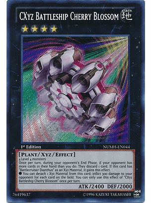 CXyz Battleship Cherry Blossom - NUMH-EN044 - Secret Rare 1st Edition