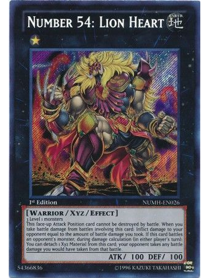 Number 54: Lion Heart - NUMH-EN026 - Secret Rare 1st Edition 1