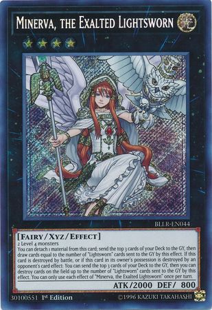 Minerva, the Exalted Lightsworn - BLLR-EN044 - Secret Rare 1st Edition