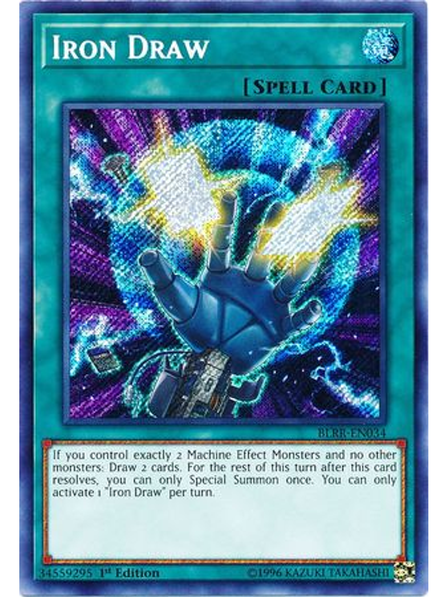 Iron Draw - BLRR-EN034 - Secret Rare 1st Edition 1