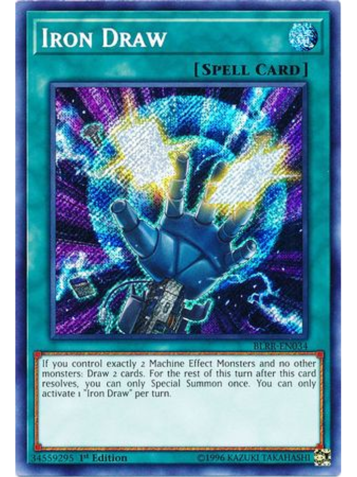 Iron Draw - BLRR-EN034 - Secret Rare 1st Edition 1