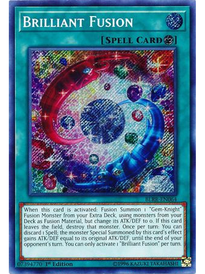 Brilliant Fusion - BLRR-EN064 - Secret Rare 1st Edition 1
