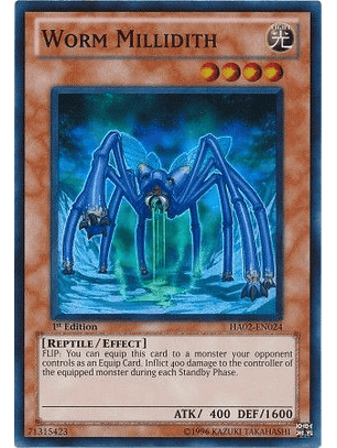 Worm Millidith - HA02-EN024 - Super Rare 1st Edition