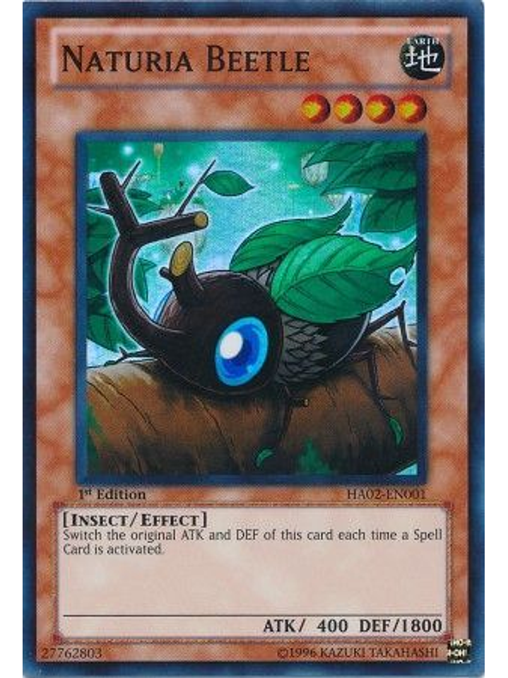 Naturia Beetle - HA02-EN001 - Super Rare 1st Edition 1