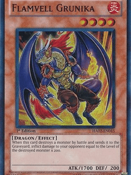 Flamvell Grunika - HA02-EN015 - Super Rare 1st Edition