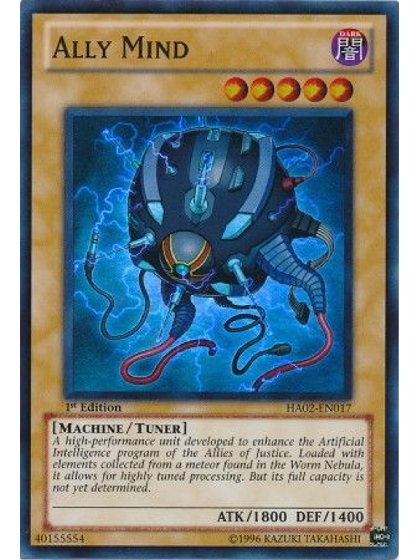 Ally Mind - HA02-EN017 - Super Rare 1st Edition 1