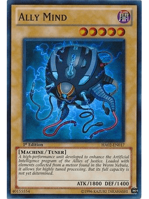 Ally Mind - HA02-EN017 - Super Rare 1st Edition