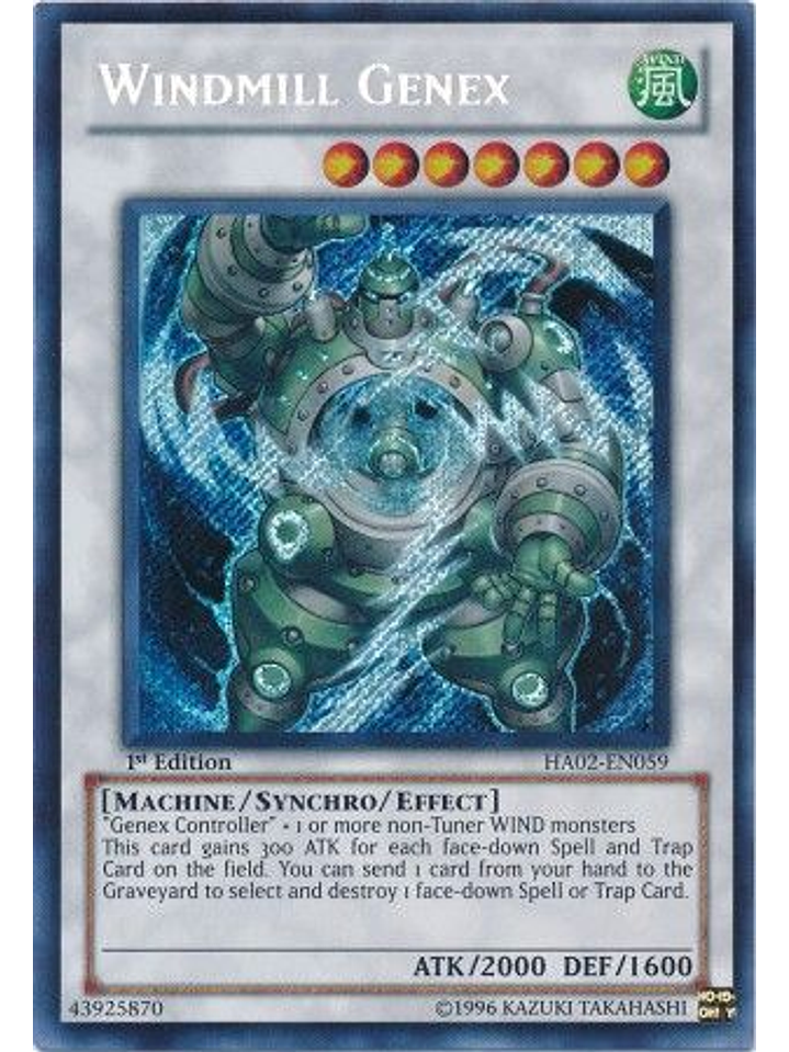 Windmill Genex - HA02-EN059 - Secret Rare 1st Edition 1