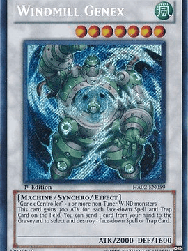 Windmill Genex - HA02-EN059 - Secret Rare 1st Edition