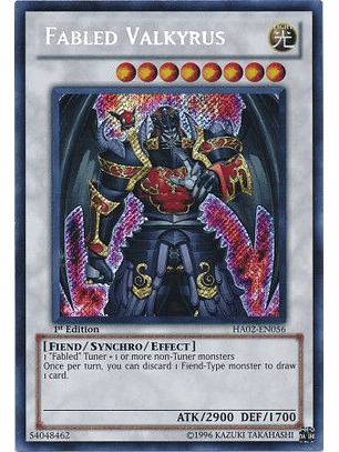 Fabled Valkyrus - HA02-EN056 - Secret Rare 1st Edition