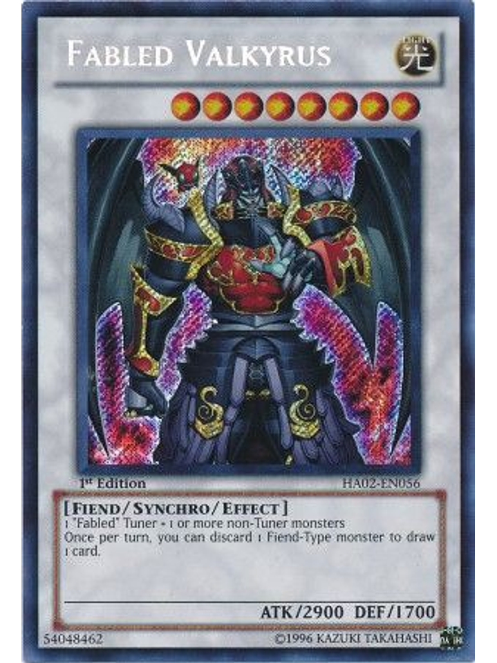 Fabled Valkyrus - HA02-EN056 - Secret Rare 1st Edition 1