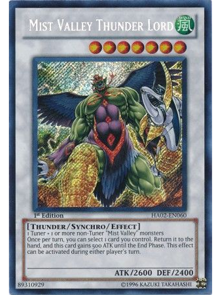 Mist Valley Thunder Lord - HA02-EN060 - Secret Rare 1st Edition 1