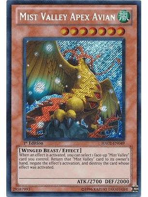 Mist Valley Apex Avian - HA02-EN049 - Secret Rare 1st Edition