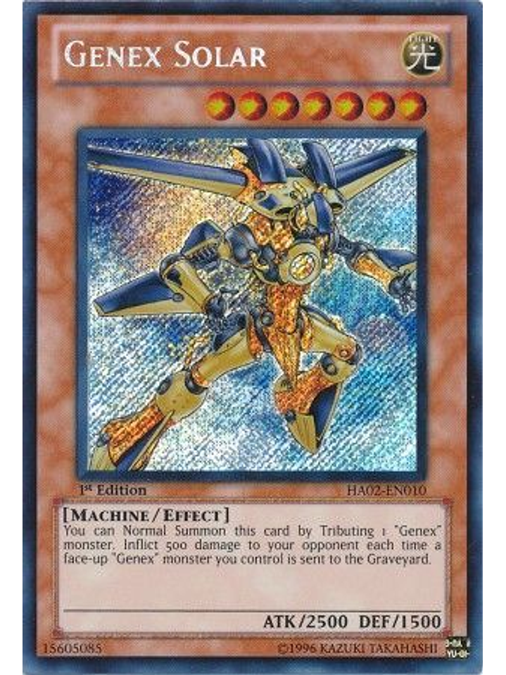 Genex Solar - HA02-EN010 - Secret Rare 1st Edition 1