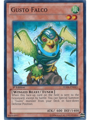 Gusto Falco - HA06-EN043 - Super Rare 1st Edition
