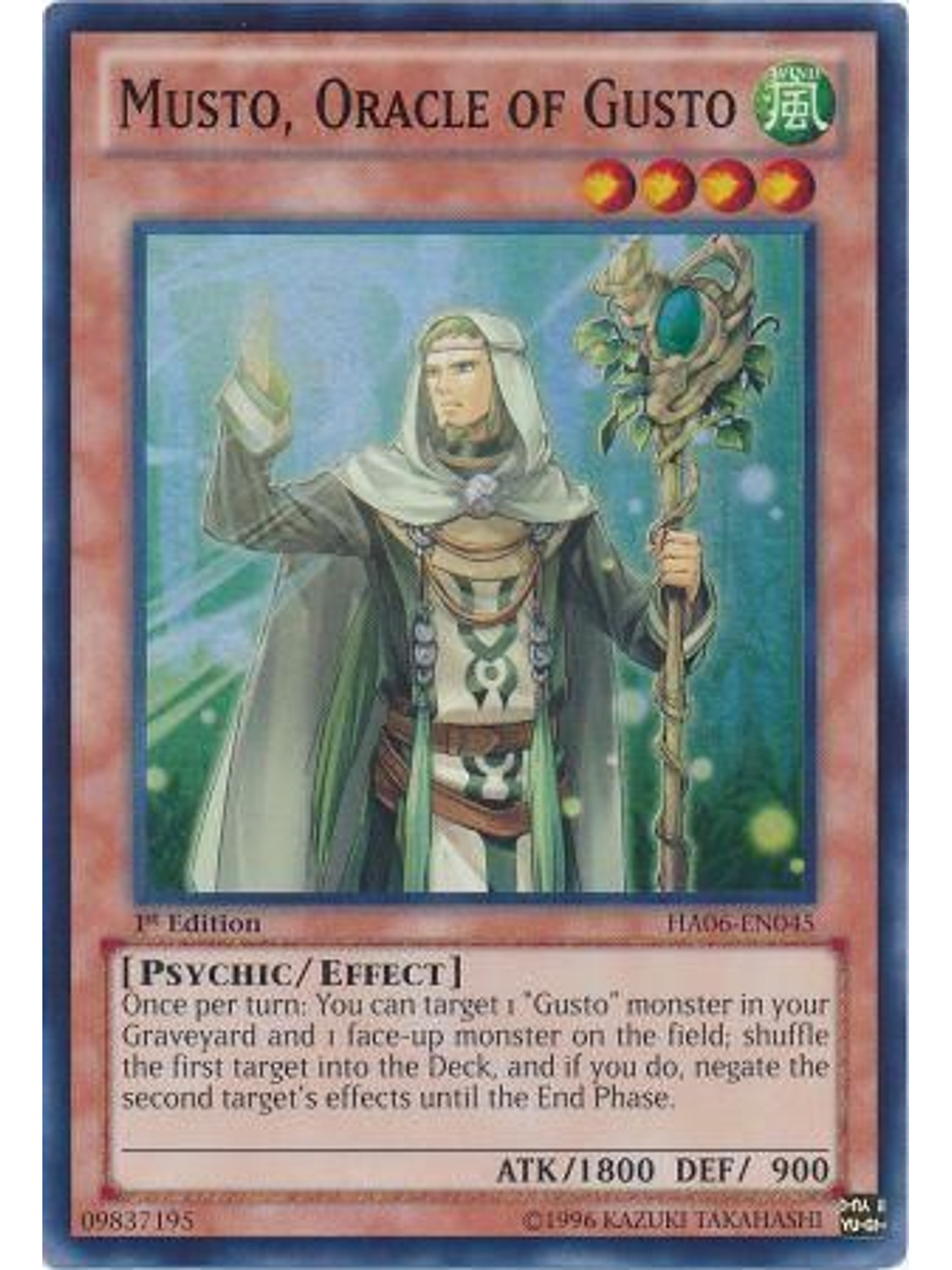 Musto, Oracle of Gusto - HA06-EN045 - Super Rare 1st Edition 1