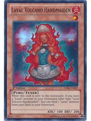 Laval Volcano Handmaiden - HA06-EN002 - Super Rare 1st Edition