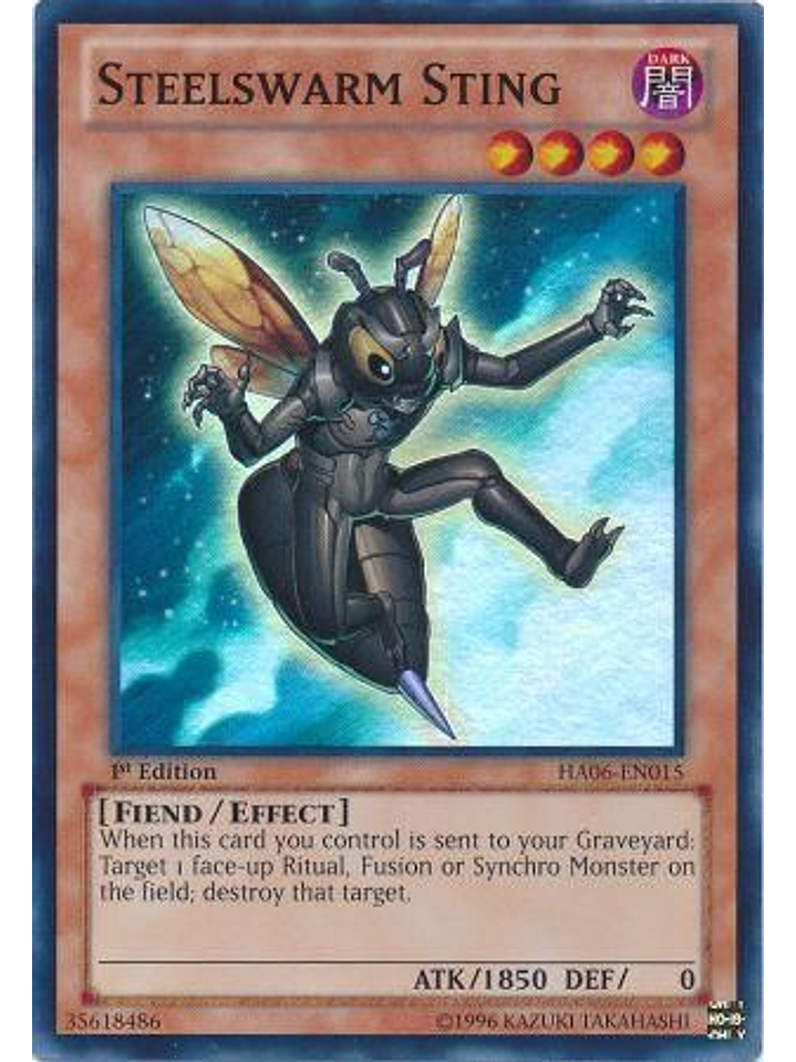 Steelswarm Sting - HA06-EN015 - Super Rare 1st Edition 1