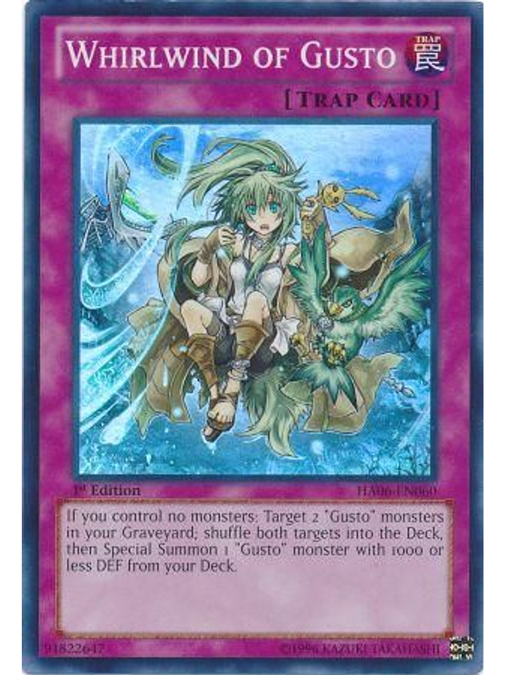 Whirlwind of Gusto - HA06-EN060 - Super Rare 1st Edition 1