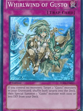 Whirlwind of Gusto - HA06-EN060 - Super Rare 1st Edition
