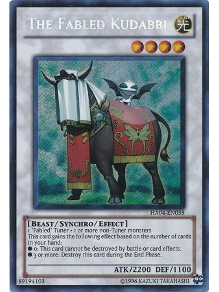 The Fabled Kudabbi - HA04-EN058 - Secret Rare Unlimited 1