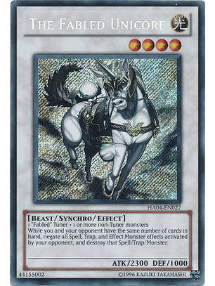 The Fabled Unicore - HA04-EN027 - Secret Rare Unlimited
