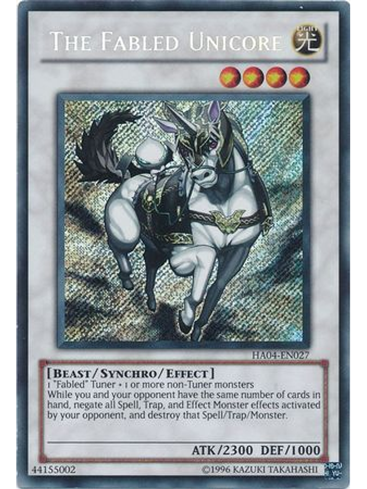 The Fabled Unicore - HA04-EN027 - Secret Rare Unlimited 1