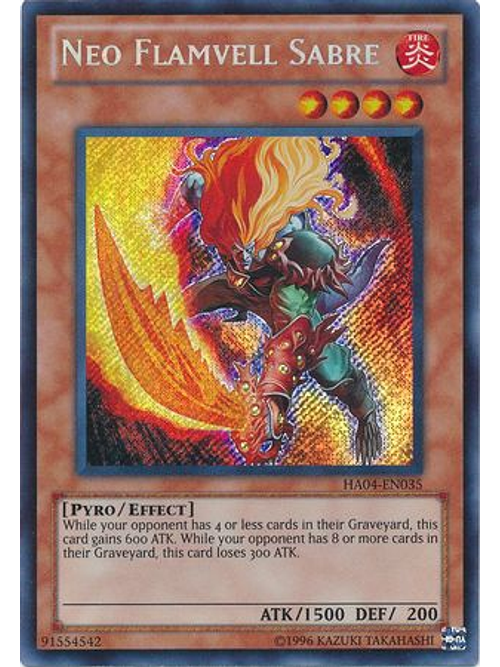 Neo Flamvell Sabre - HA04-EN035 - Secret Rare Unlimited 1