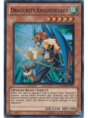 Dragunity Angusticlavii - HA04-EN047 - Super Rare Unlimited