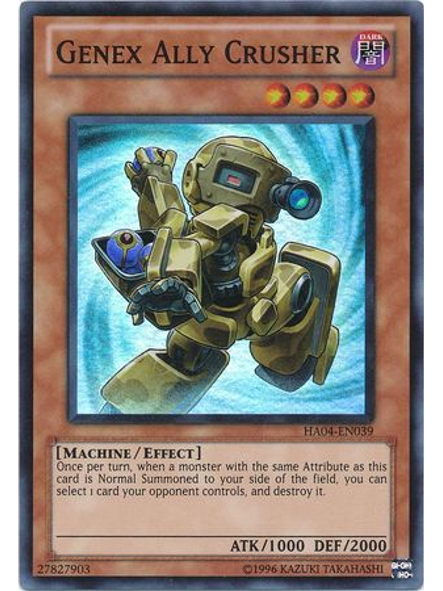 Genex Ally Crusher - HA04-EN039 - Super Rare Unlimited 1