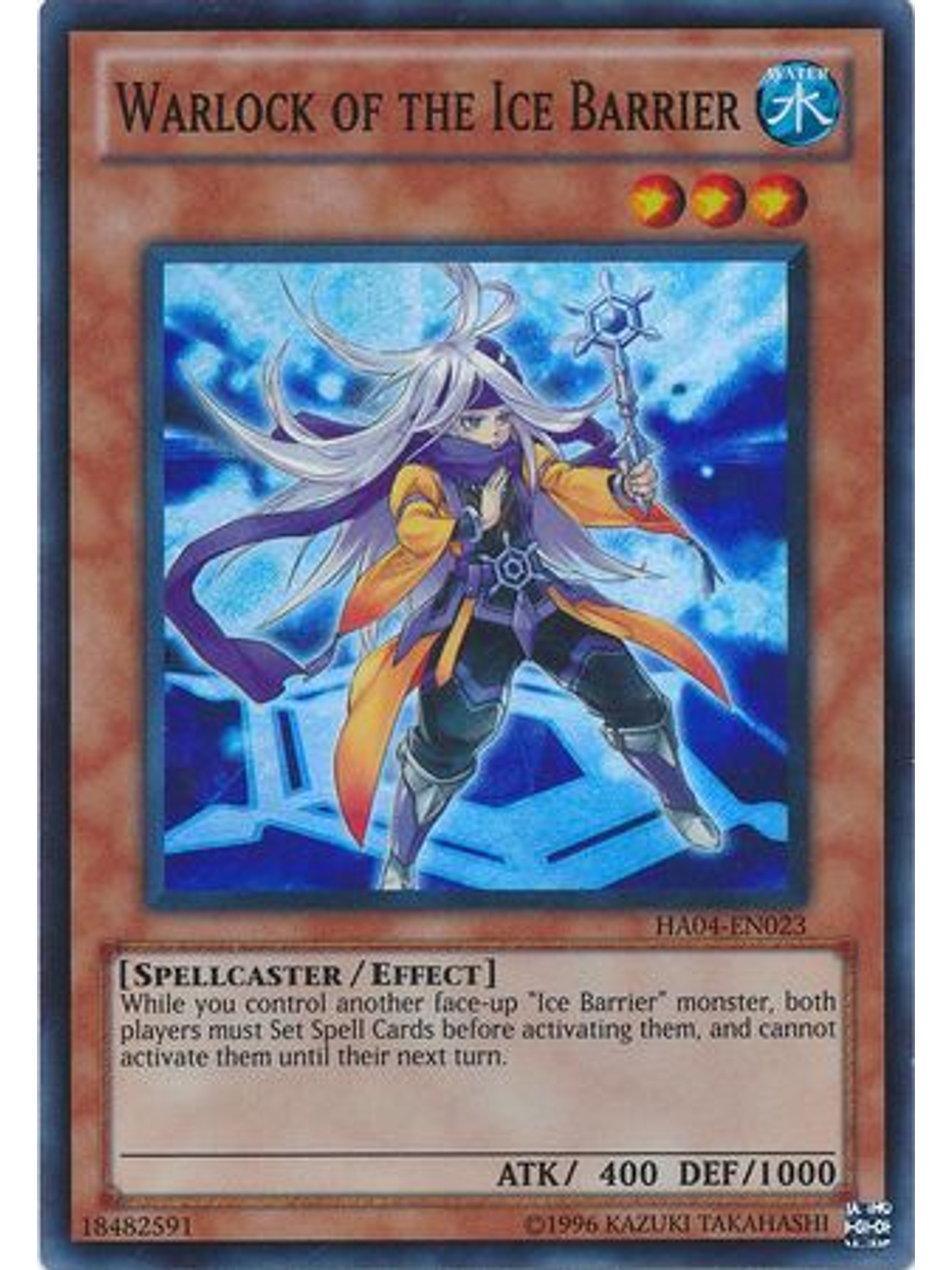 Warlock of the Ice Barrier - HA04-EN023 - Super Rare Unlimited 1