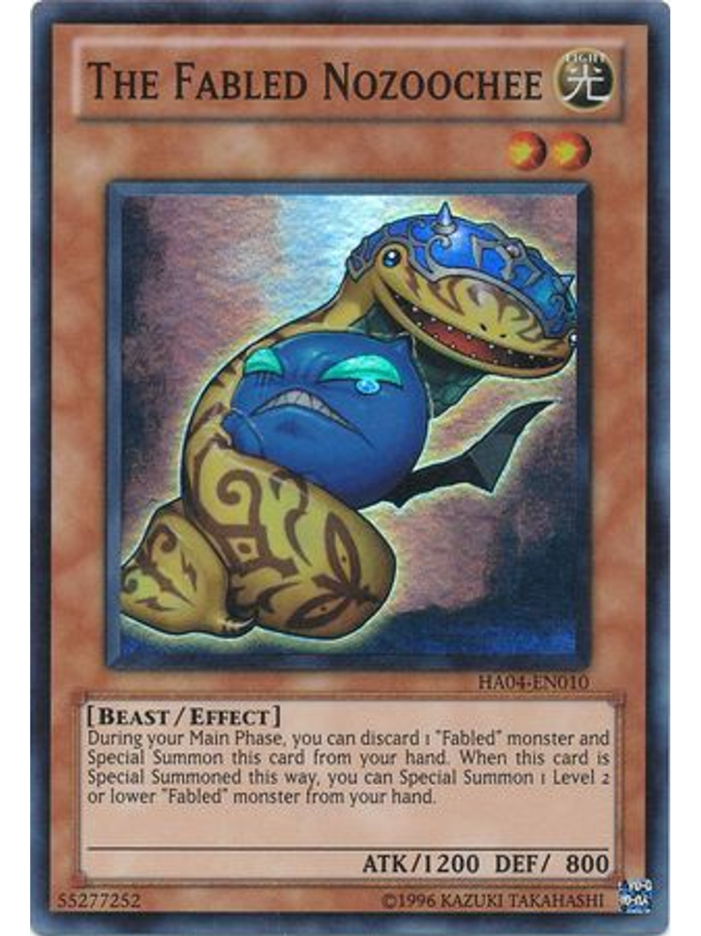 The Fabled Nozoochee - HA04-EN010 - Super Rare Unlimited 1