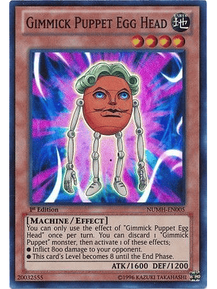 Gimmick Puppet Egg Head - NUMH-EN005 - Super Rare 1st Edition