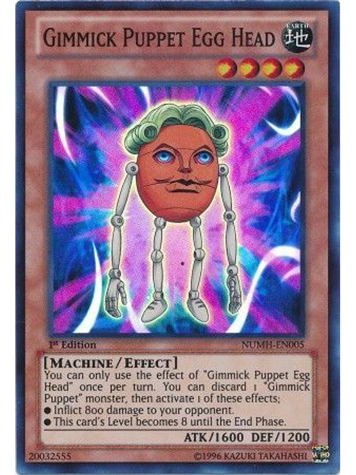 Gimmick Puppet Egg Head - NUMH-EN005 - Super Rare 1st Edition 1