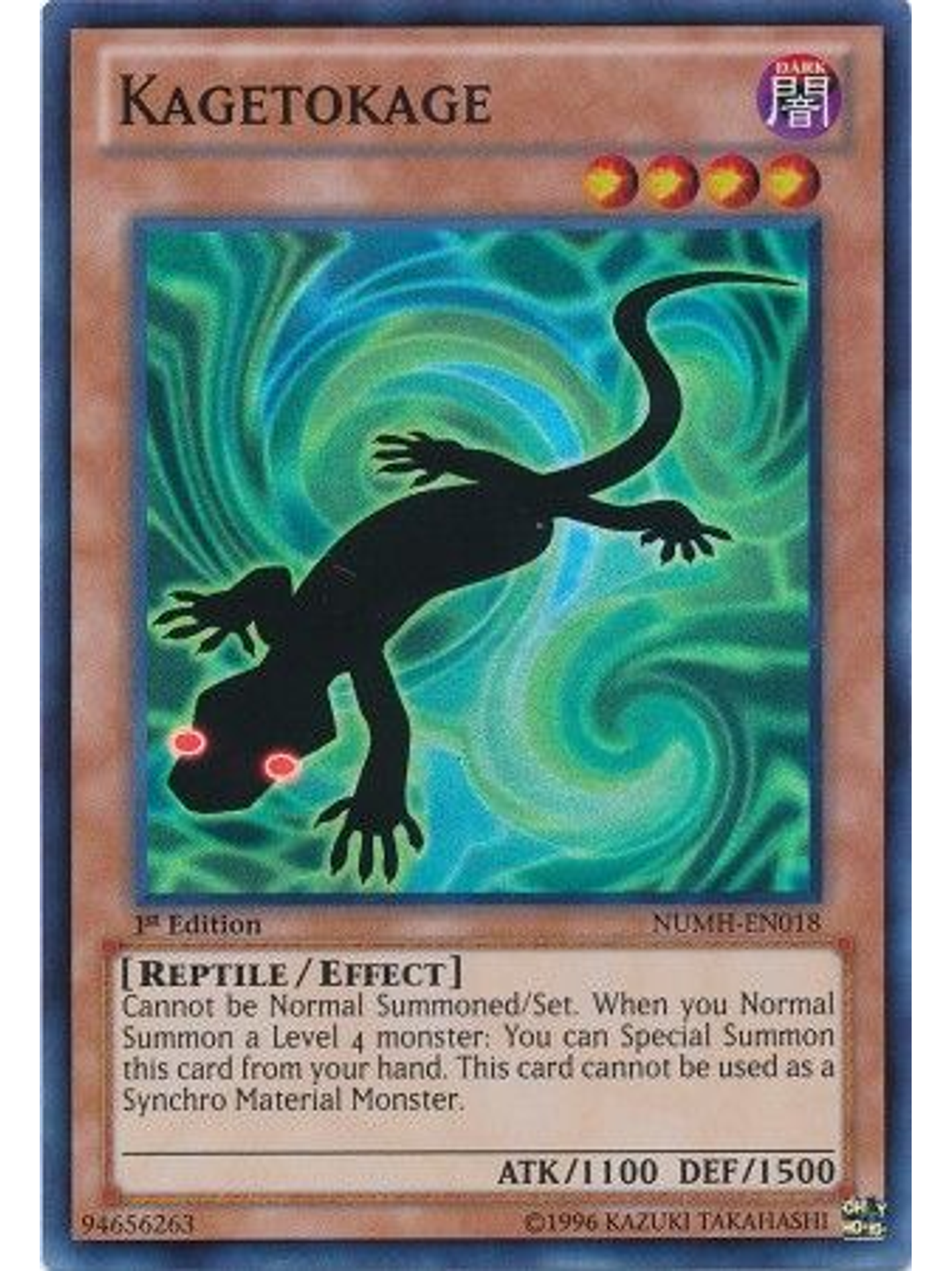 Kagetokage - NUMH-EN018 - Super Rare 1st Edition 1