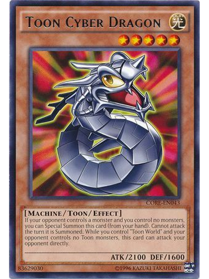 Toon Cyber Dragon - CORE-EN043 - Rare Unlimited 1