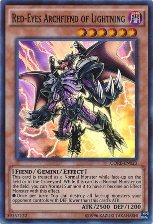 Red-Eyes Archfiend of Lightning - CORE-EN023 - Super Rare Unlimited