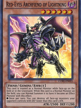 Red-Eyes Archfiend of Lightning - CORE-EN023 - Super Rare Unlimited