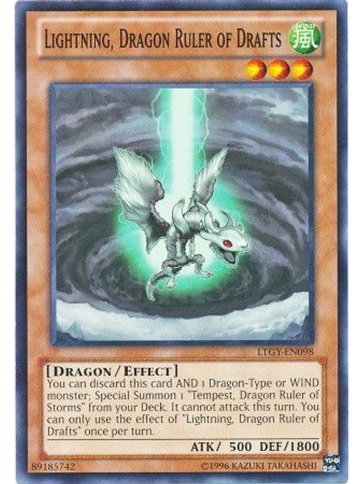 Lightning, Dragon Ruler of Drafts - LTGY-EN098 - Common Unlimited 1