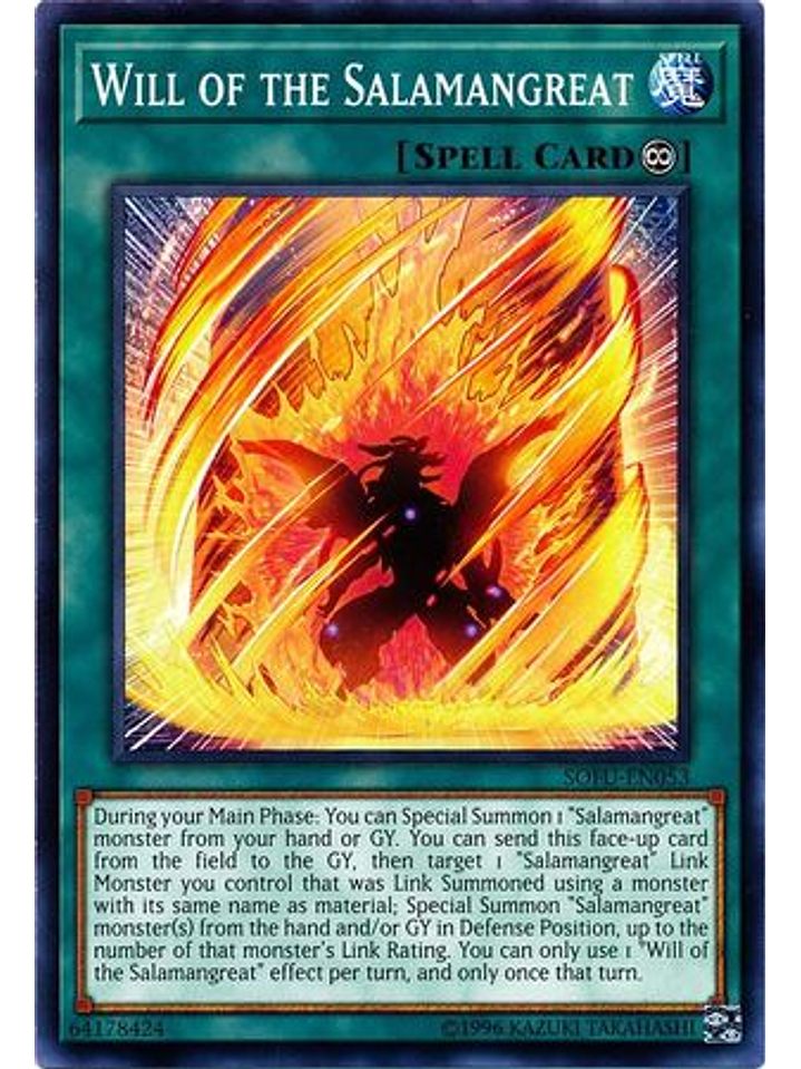 Will of the Salamangreat - SOFU-EN053 - Common Unlimited 1