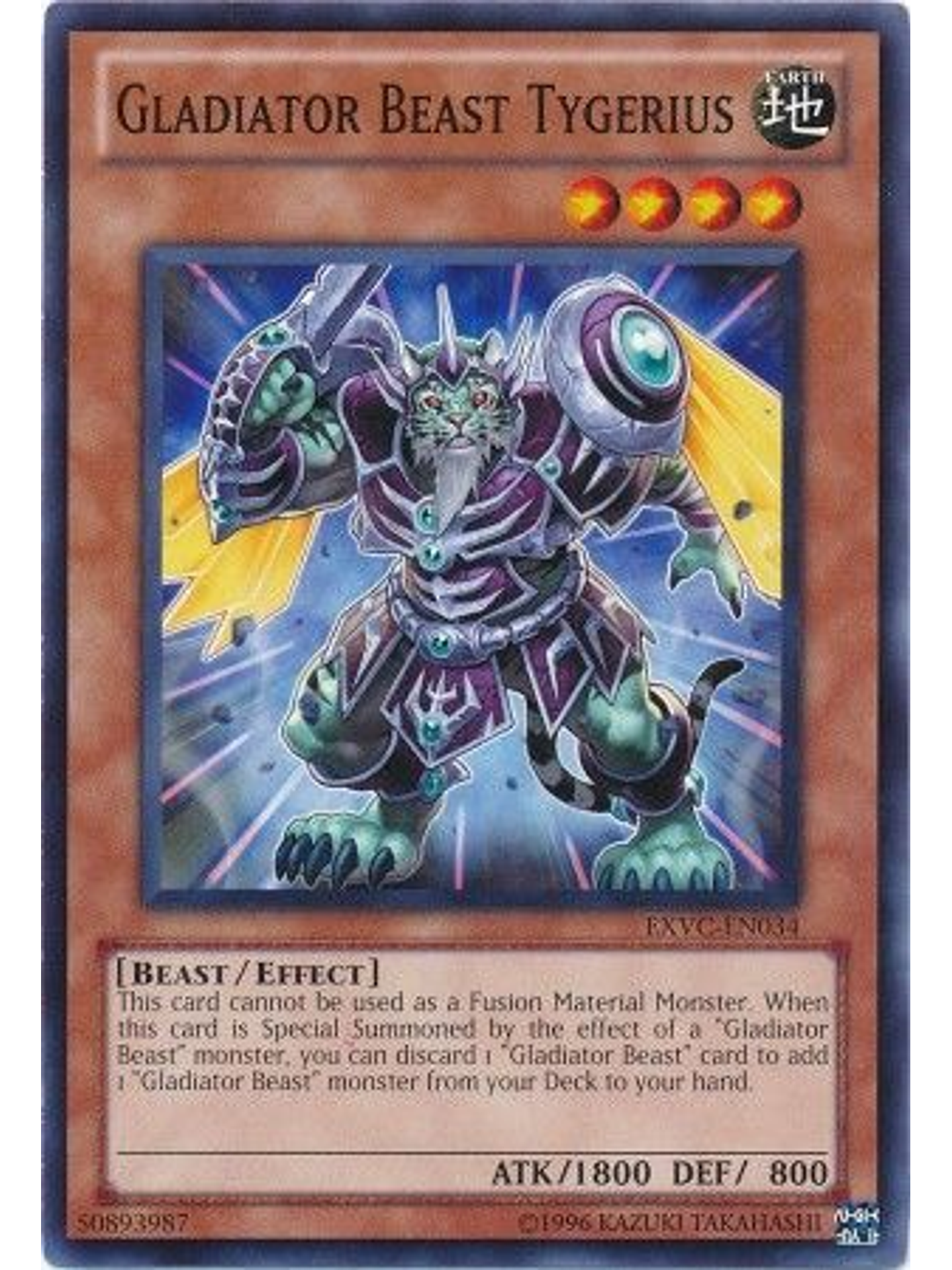 Gladiator Beast Tygerius - EXVC-EN034 - Common Unlimited 1