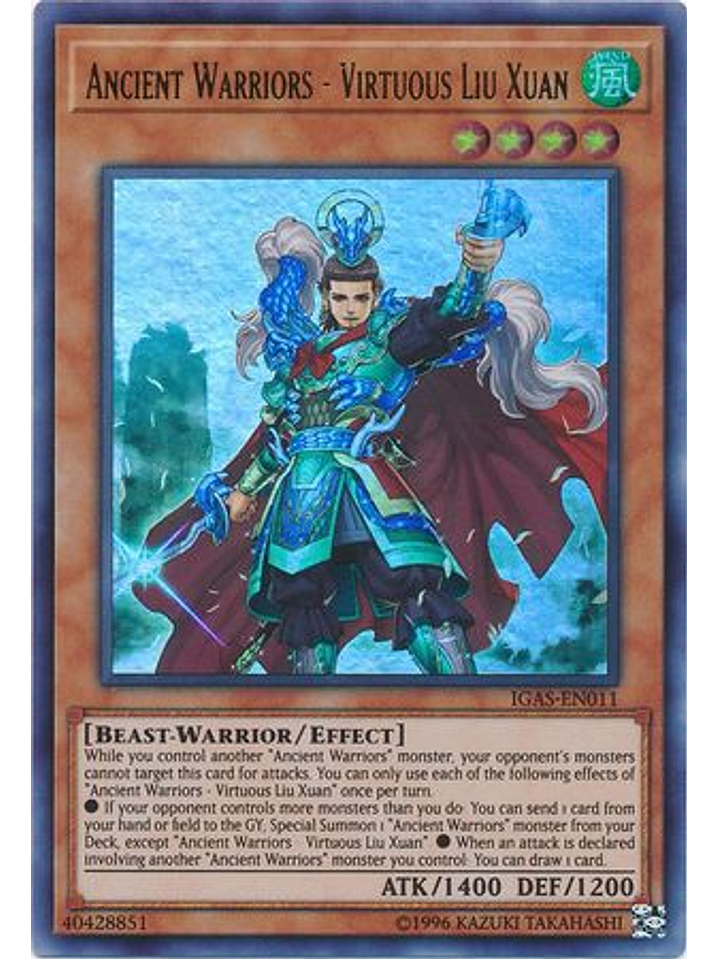 Ancient Warriors - Virtuous Liu Xuan - IGAS-EN011 - Ultra Rare Unlimited 1
