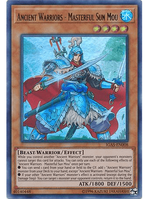 Ancient Warriors - Masterful Sun Mou - IGAS-EN008 - Ultra Rare Unlimited